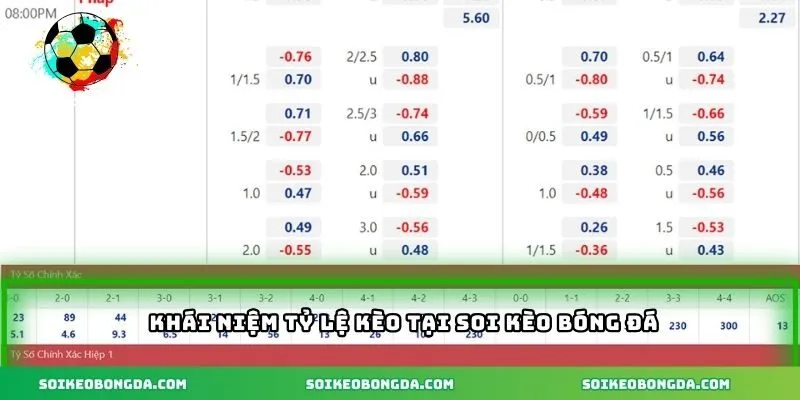 Khái niệm tỷ lệ kèo khi cá cược bóng đá
