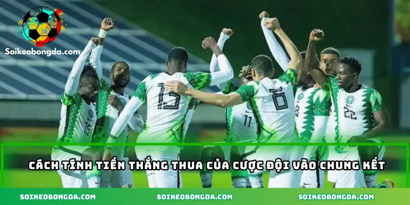 Cách tính tiền thắng thua của cược đội vào chung kết